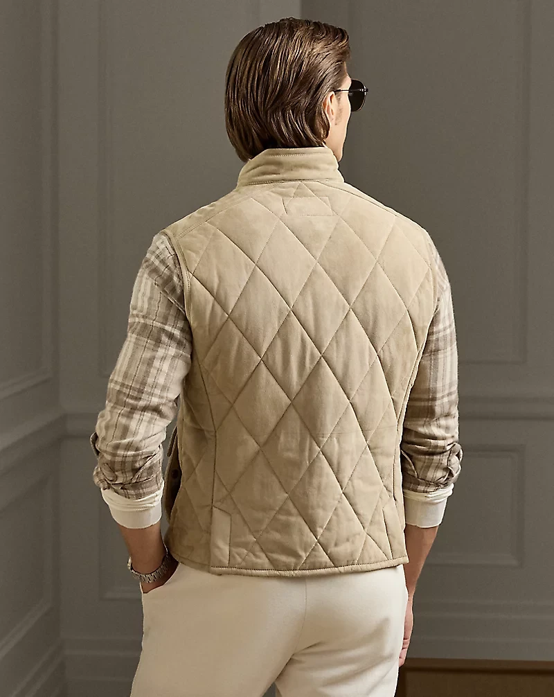 Carleton Quilted Suede Vest