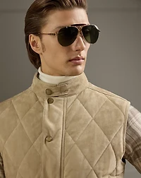 Carleton Quilted Suede Vest