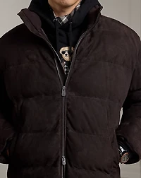 Emerson Quilted Suede Down Jacket