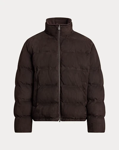 Emerson Quilted Suede Down Jacket