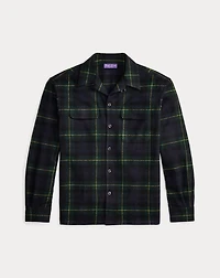 Plaid Cashmere Camp Shirt