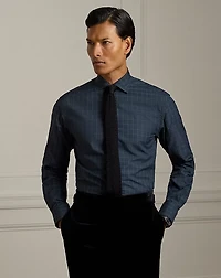 Micro-Plaid Poplin Shirt