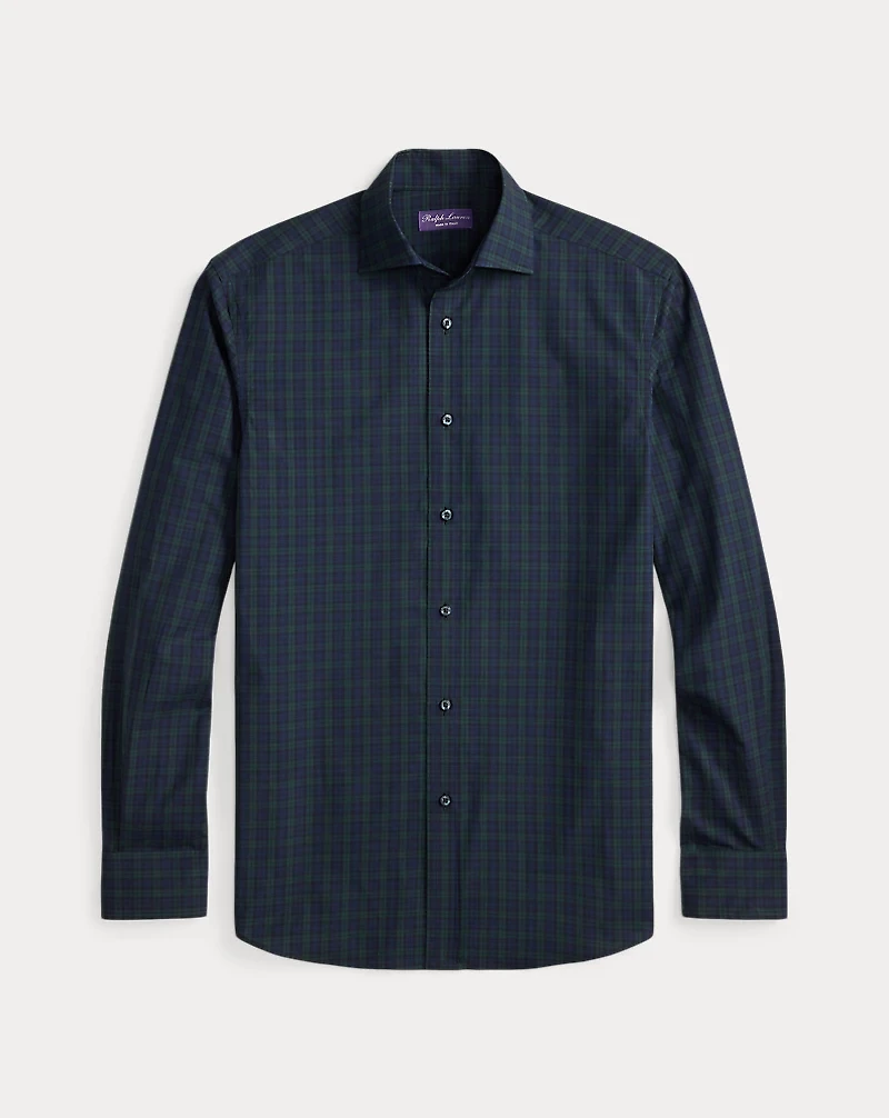 Micro-Plaid Poplin Shirt