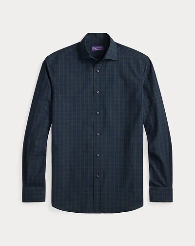 Micro-Plaid Poplin Shirt