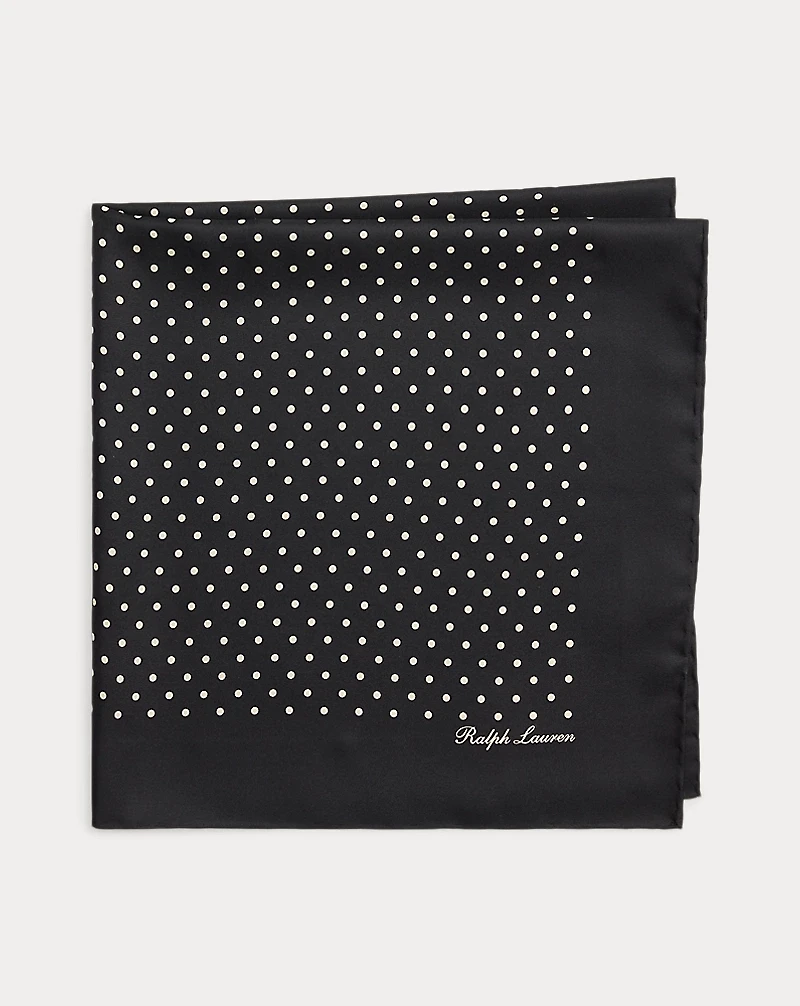 Polka-Dot Silk Scarf