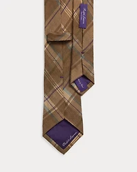 Plaid-Print Cashmere-Silk Tie