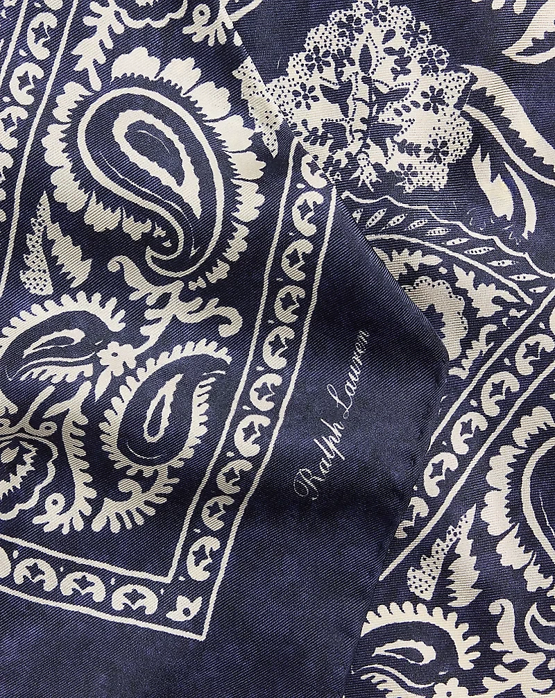 Paisley Silk Habotai Neckerchief