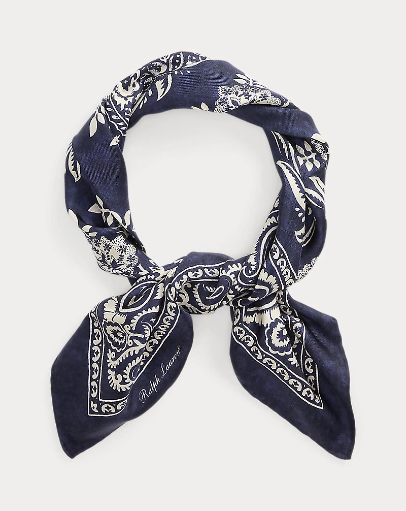 Paisley Silk Habotai Neckerchief