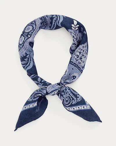 Paisley Silk Habotai Neckerchief