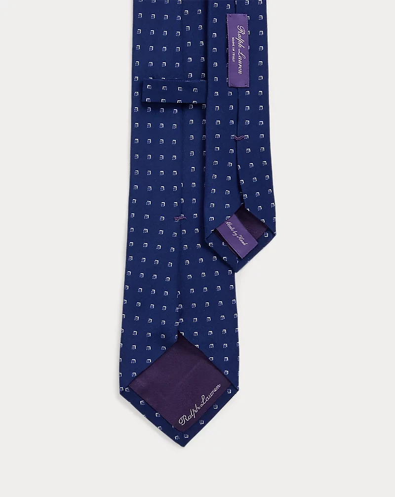 Square-Patterned Silk Tie