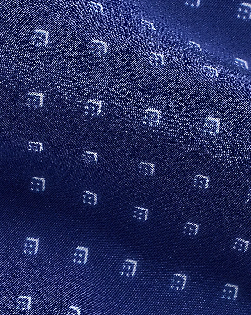 Square-Patterned Silk Tie