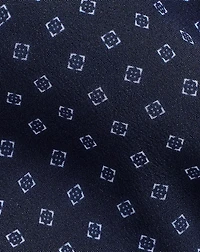 Geometric-Patterned Silk Crepe Tie