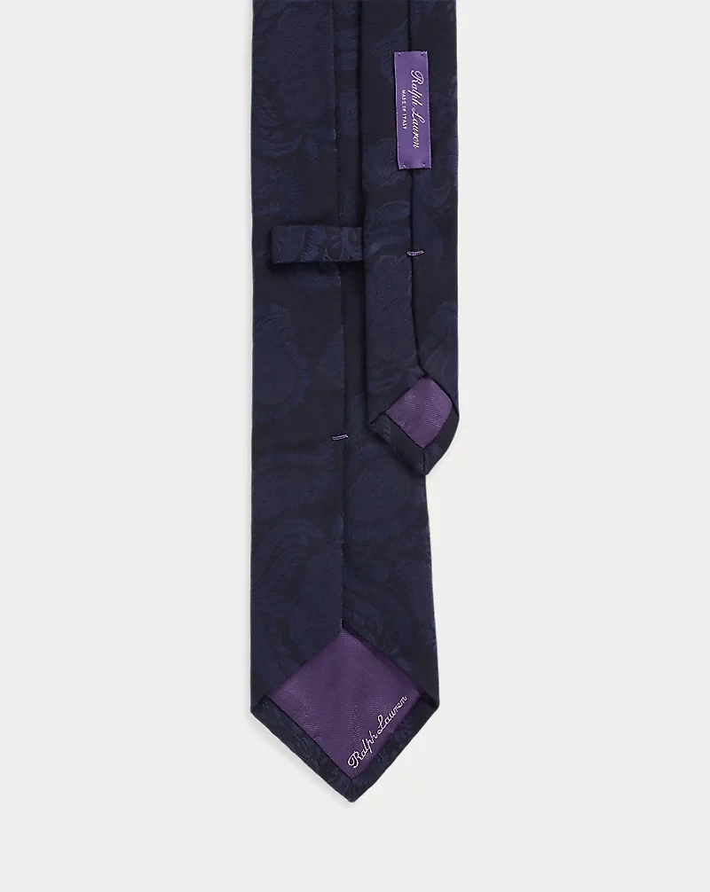 Paisley Cotton-Silk Jacquard Tie 