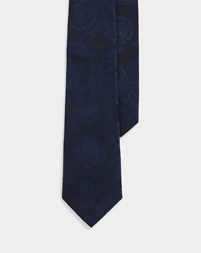 Paisley Cotton-Silk Jacquard Tie 