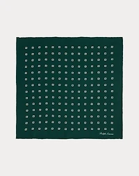 Square-Print Silk Pocket Square