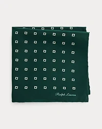 Square-Print Silk Pocket Square