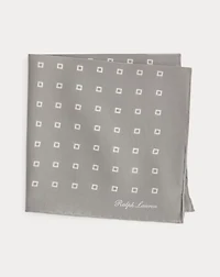 Square-Print Silk Pocket Square