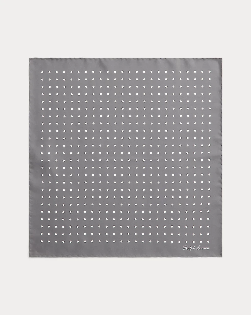 Dot-Print Silk Pocket Square 