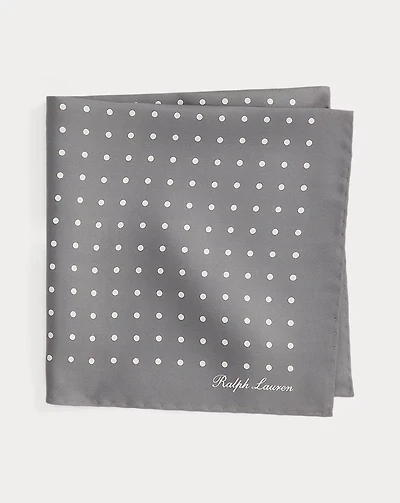 Dot-Print Silk Pocket Square 