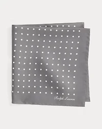 Dot-Print Silk Pocket Square 