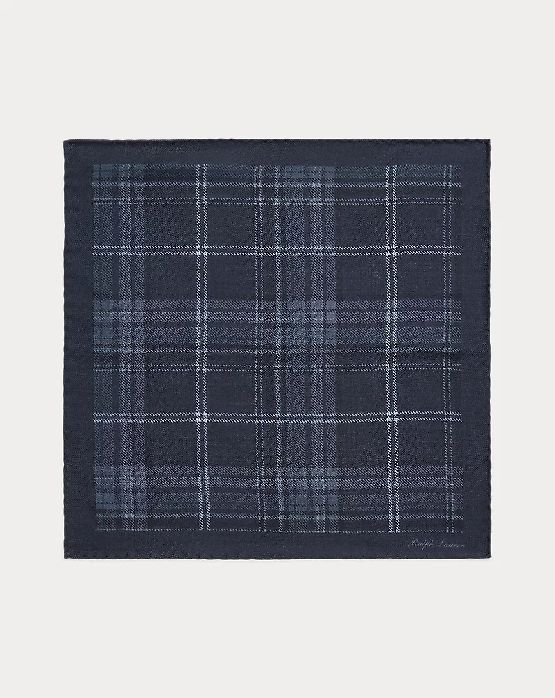Plaid-Print Cashmere-Silk Pocket Square