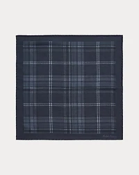 Plaid-Print Cashmere-Silk Pocket Square