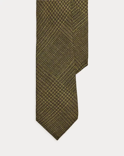 Glen Plaid-Print Cashmere-Silk Tie