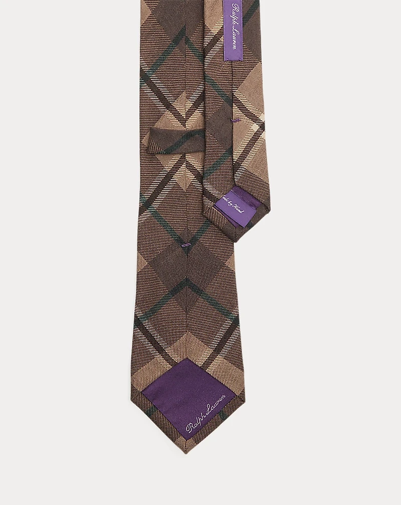 Plaid Cashmere-Silk Tie