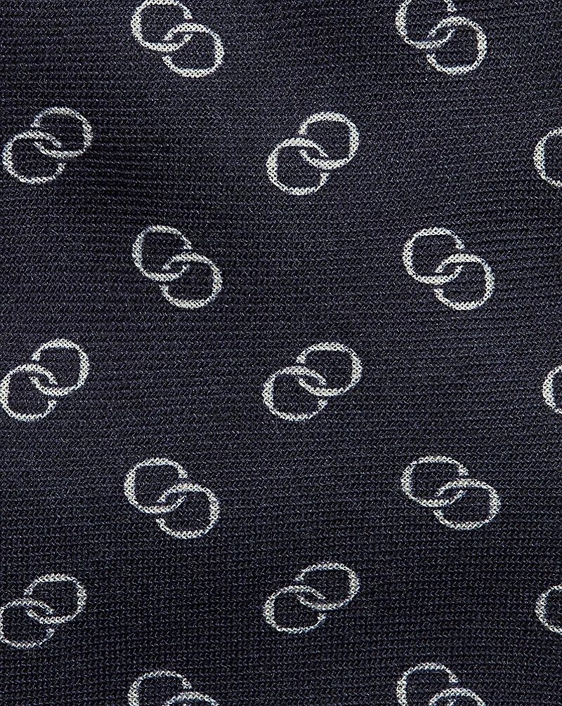 Linked-Circles Cashmere-Silk Tie