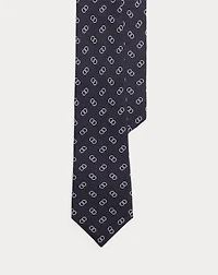 Linked-Circles Cashmere-Silk Tie