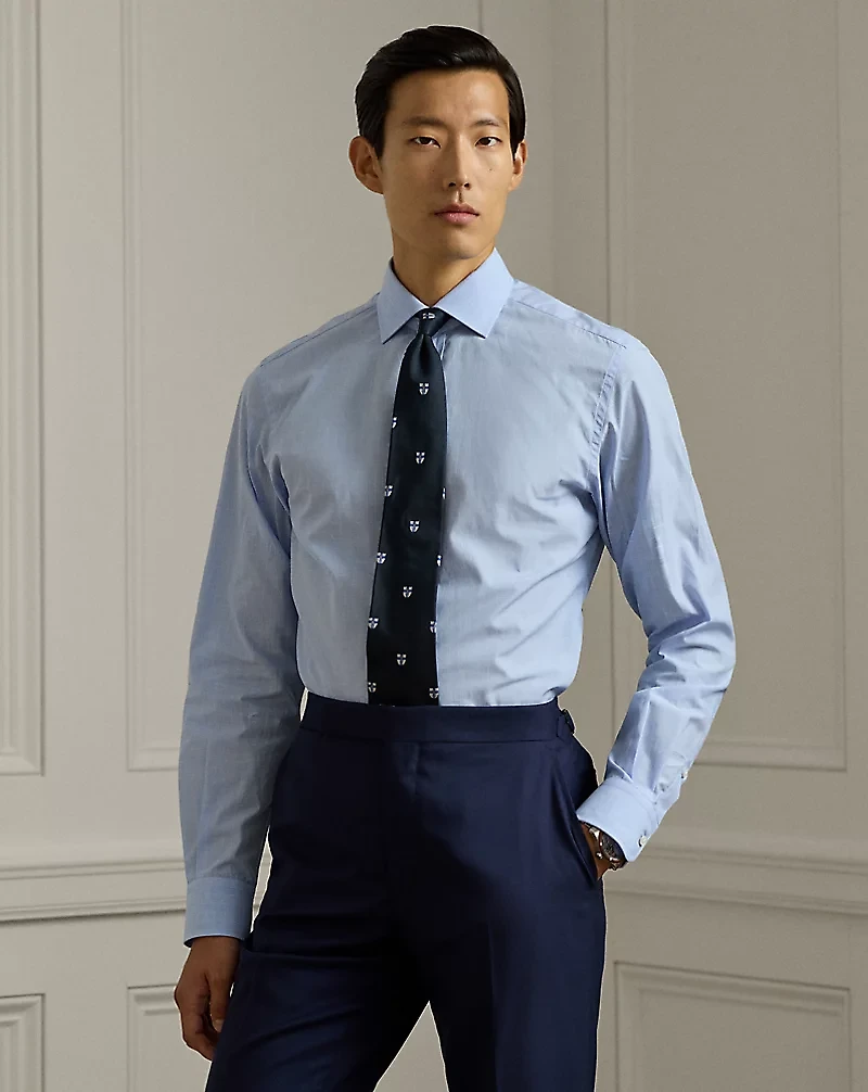Mini-Glen Check Twill Shirt