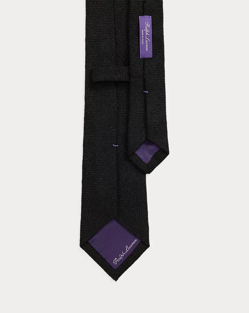 Textured Herringbone Linen-Blend Tie