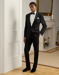 Pleated-Bib French Cuff Tuxedo Shirt