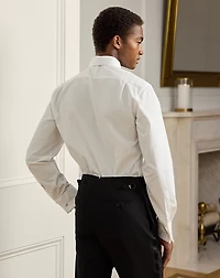 Pleated-Bib French Cuff Tuxedo Shirt