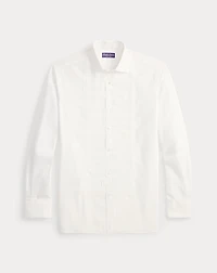 Pleated-Bib French Cuff Tuxedo Shirt