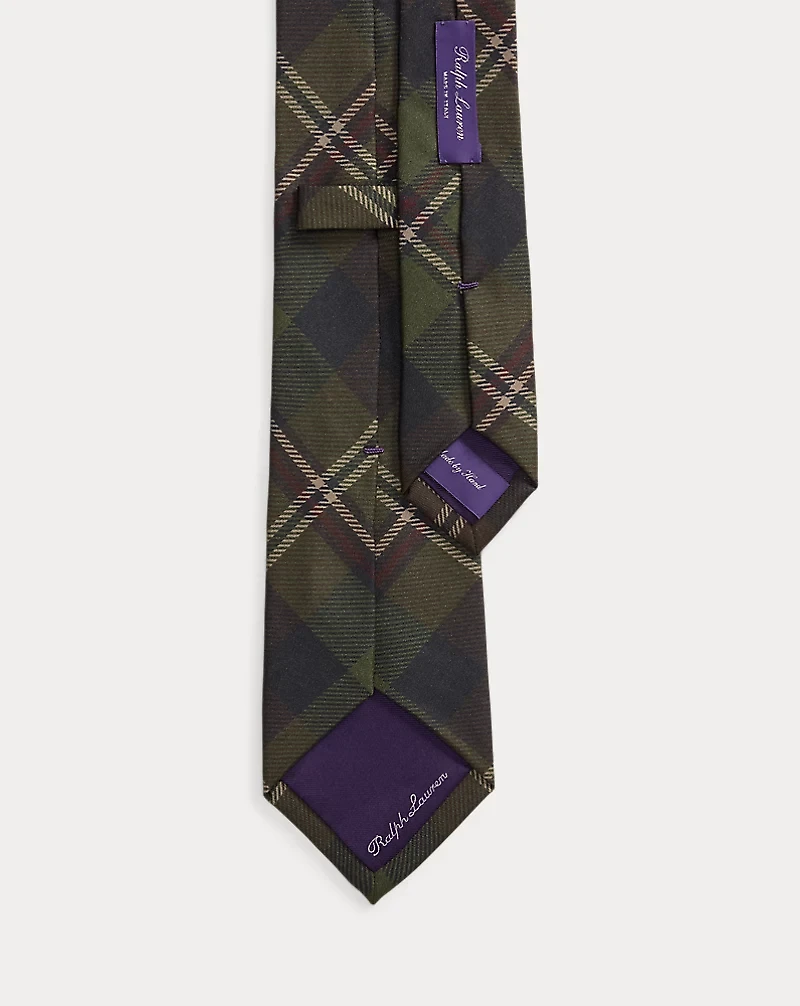 Plaid-Print Silk Tie