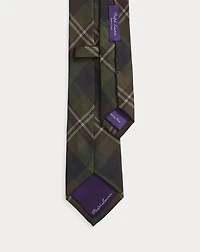 Plaid-Print Silk Tie