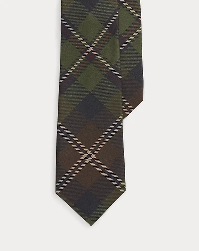 Plaid-Print Silk Tie