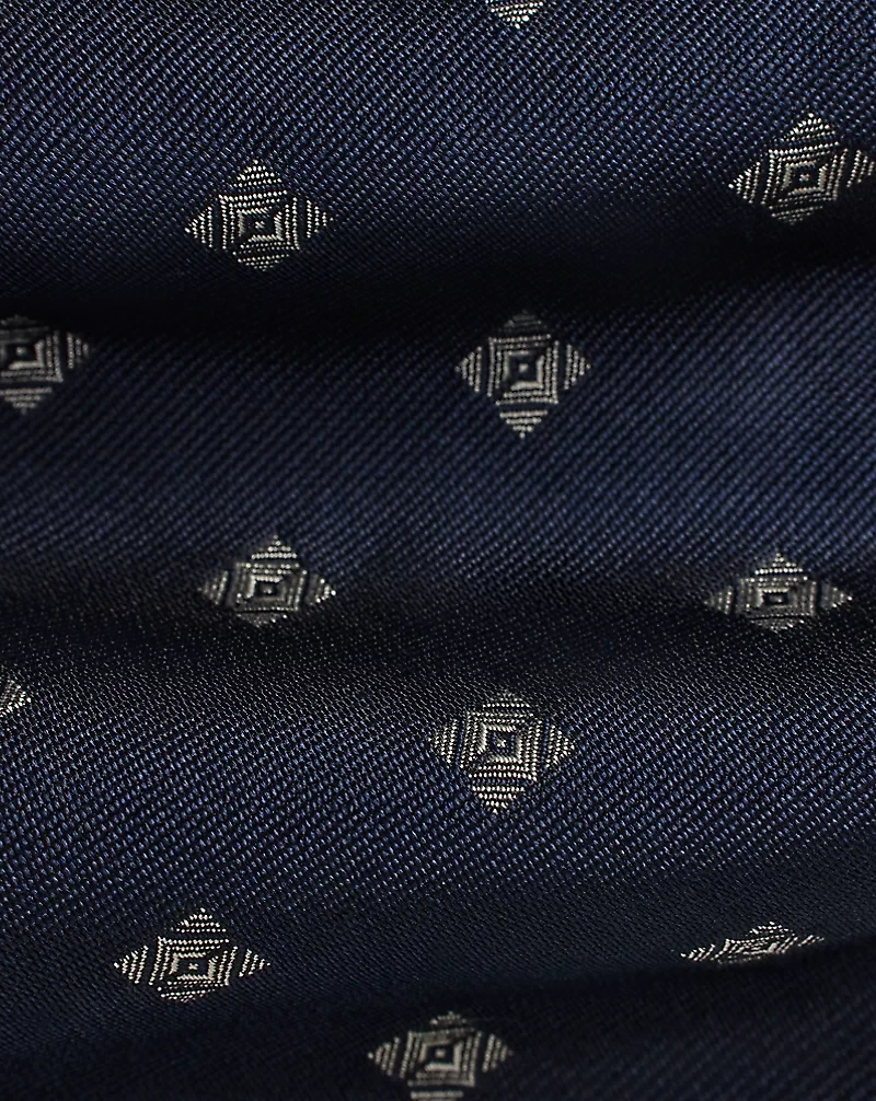 Diamond-Patterned Silk Tie