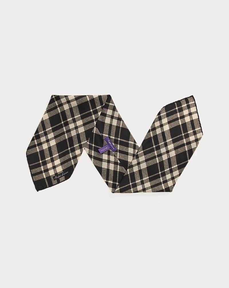Plaid Cashmere-Silk Neckerchief