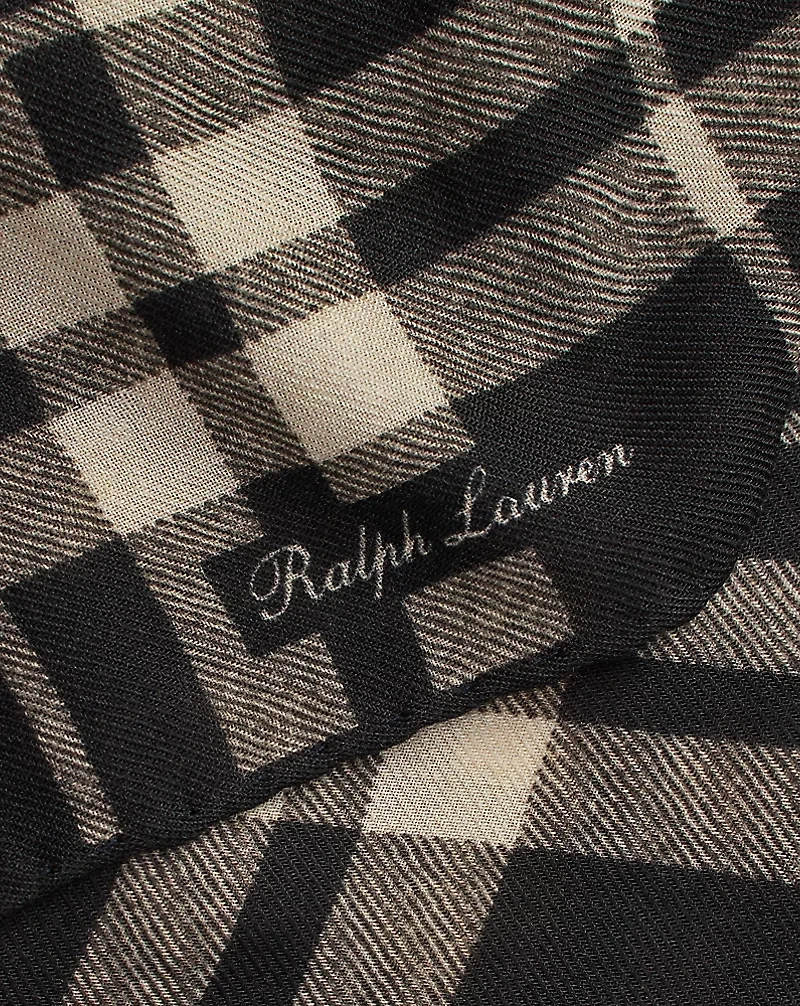 Plaid Cashmere-Silk Neckerchief