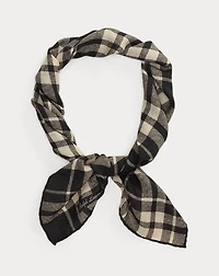 Plaid Cashmere-Silk Neckerchief