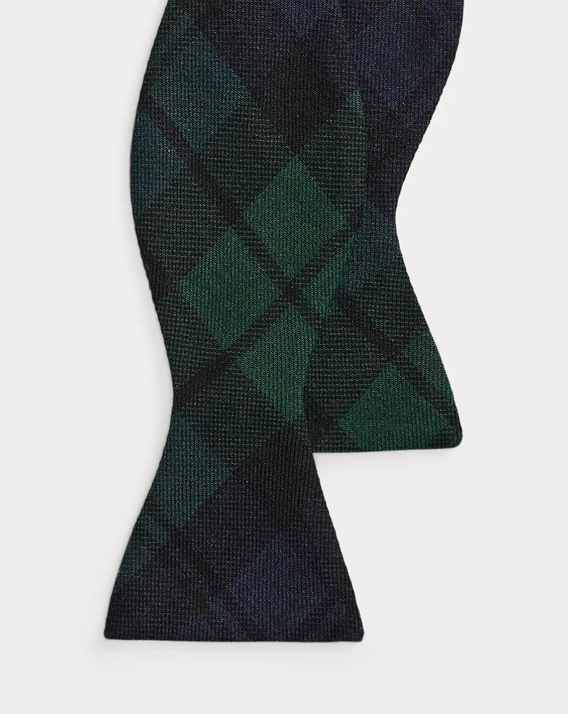 Plaid Cashmere-Silk Bow Tie