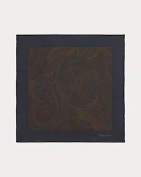 Paisley-Print Silk Pocket Square