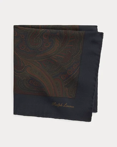 Paisley-Print Silk Pocket Square