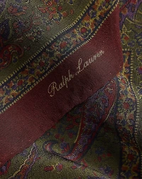 Paisley-Print Silk Crepe Neckerchief