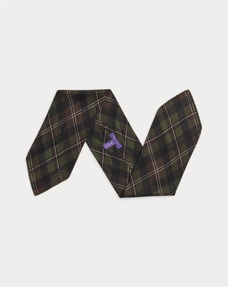 Plaid Cashmere-Silk Neckerchief