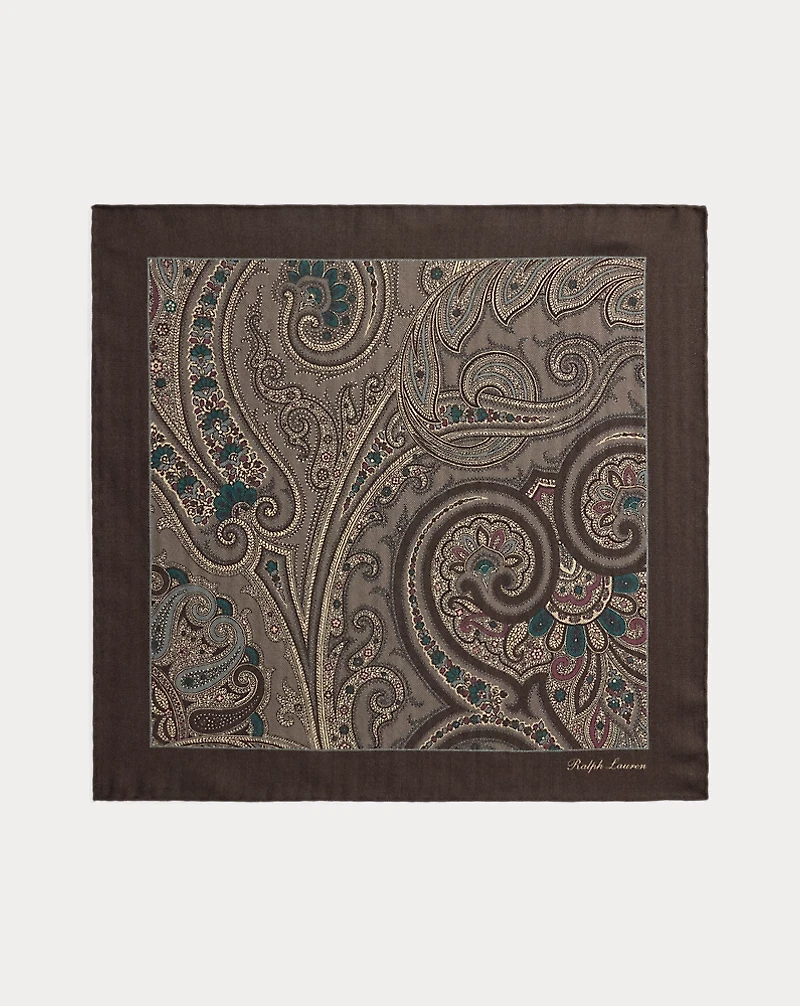 Paisley Cashmere-Silk Pocket Square