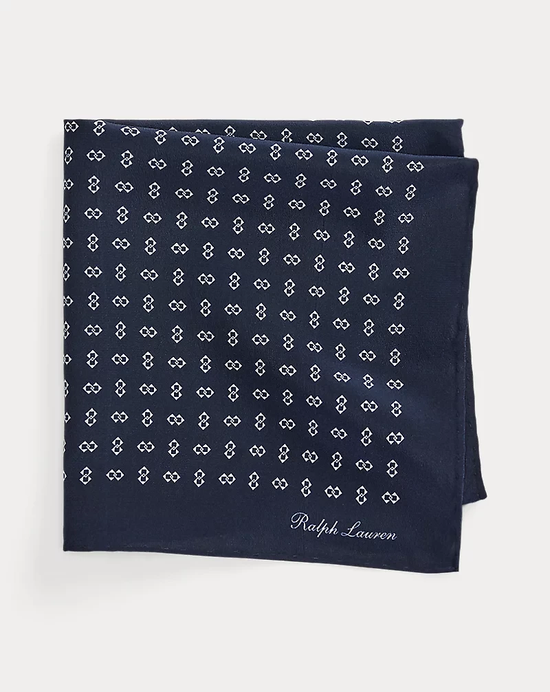 Linked-Diamonds Silk Pocket Square