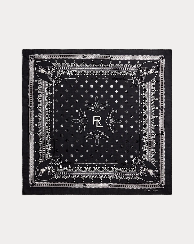 Western Cashmere-Silk Square Scarf